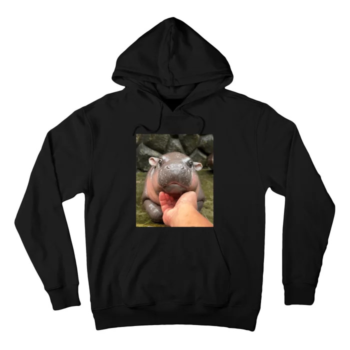 Moo Deng Bouncy Pig In Thai Picture The Cute Baby Hippo Moo Deng Lovers Hoodie