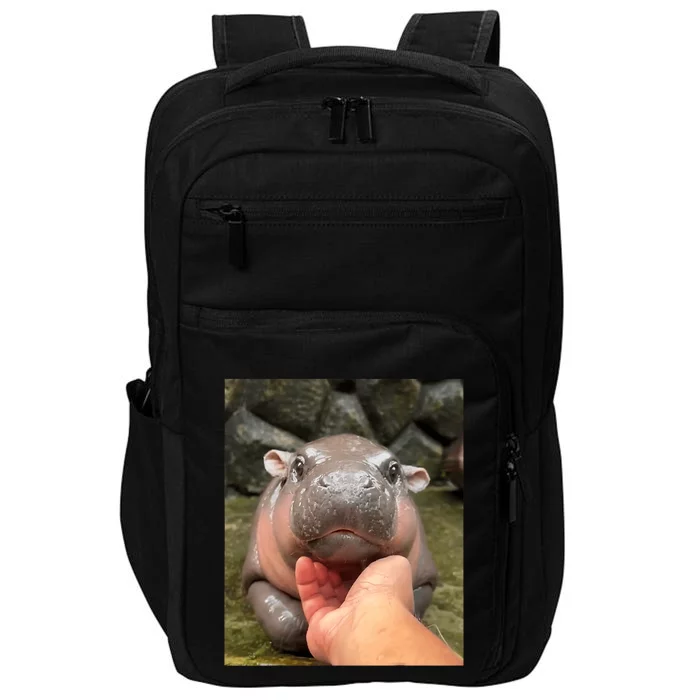 Moo Deng Bouncy Pig In Thai Picture The Cute Baby Hippo Moo Deng Lovers Impact Tech Backpack