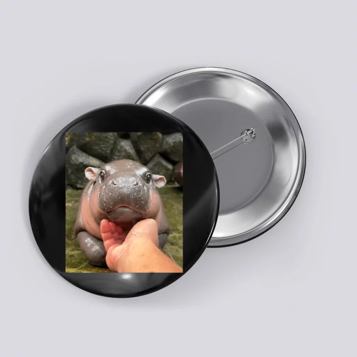 Moo Deng Bouncy Pig In Thai Picture The Cute Baby Hippo Moo Deng Lovers Button