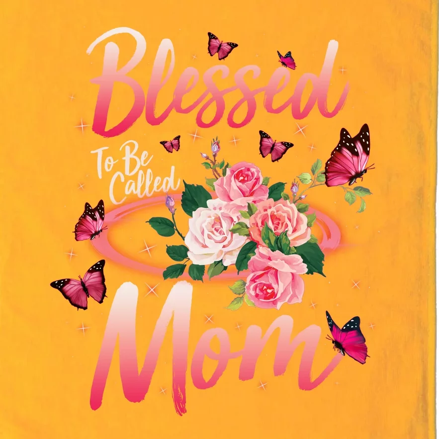 Mother's Day Blessed To Be Called Mom Butterflies And Roses Platinum Collection Golf Towel