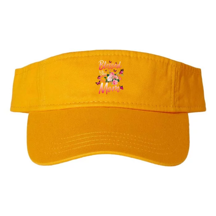 Mother's Day Blessed To Be Called Mom Butterflies And Roses Valucap Bio-Washed Visor