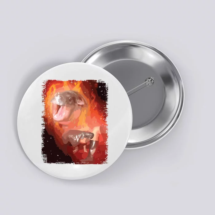 Moo Deng Bouncy Pig In Thai Fire Picture The Cute Baby Hippo Button