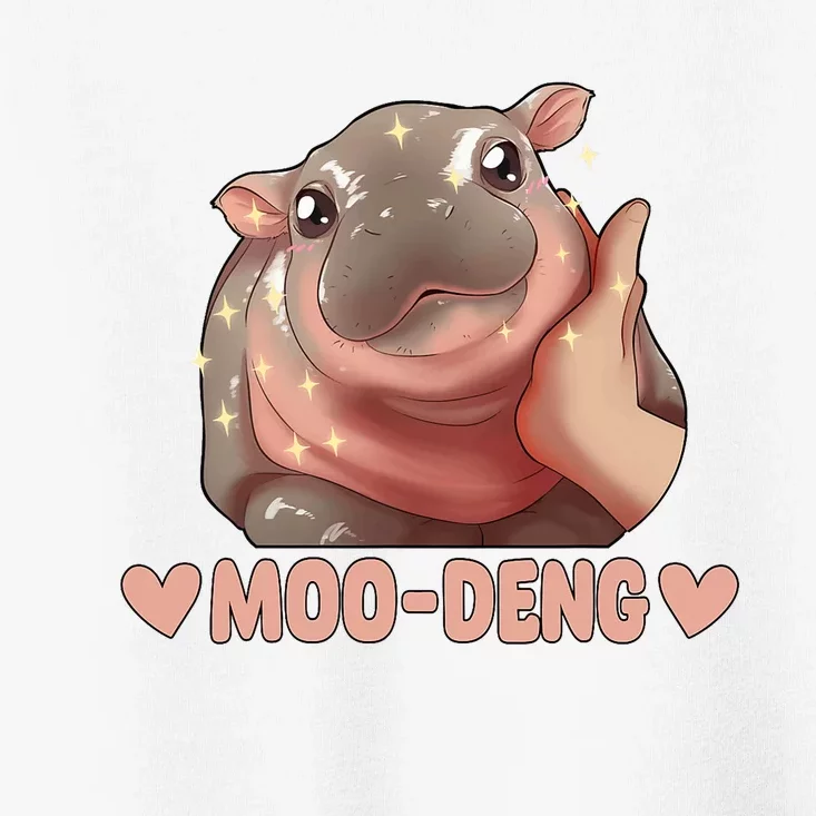 Moo Deng Bouncy Pig In Thai Picture The Cute Baby Hippo Moo Deng Cute Design Toddler T-Shirt