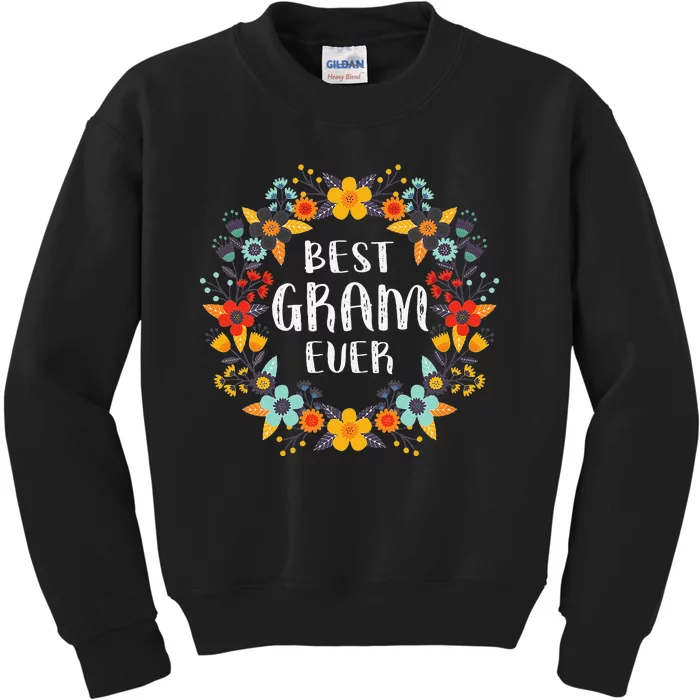 Mothers Day Best Gram Ever Kids Sweatshirt