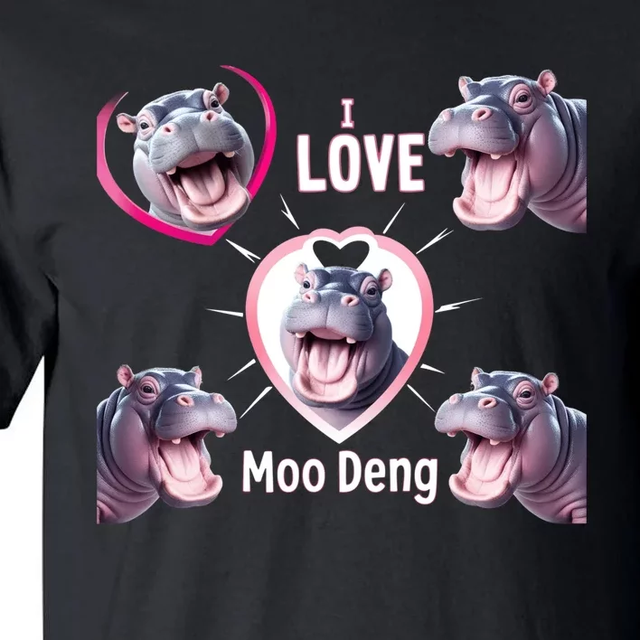 Moo Deng Baby Hippo Adorable And Playful Animal Tall T-Shirt