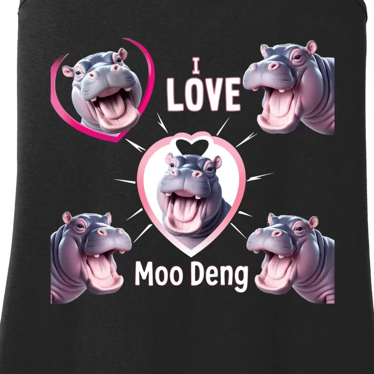 Moo Deng Baby Hippo Adorable And Playful Animal Ladies Essential Tank