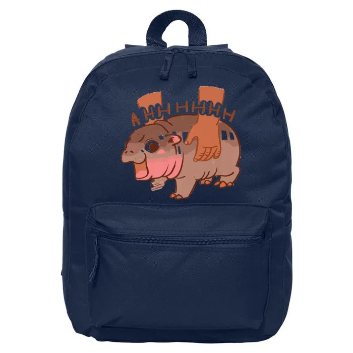 Moo Deng Bouncy Pig In Thai Picture The Cute Baby Hippo 16 in Basic Backpack