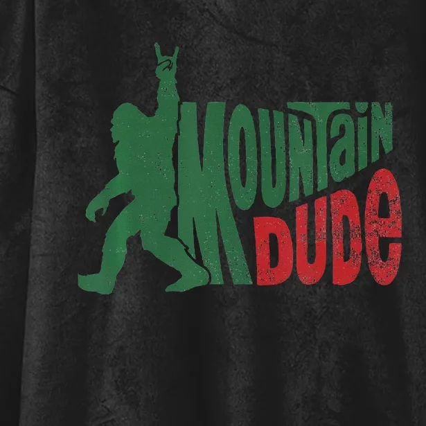 Mountain Dude Bigfoot Hiking Humor Hooded Wearable Blanket