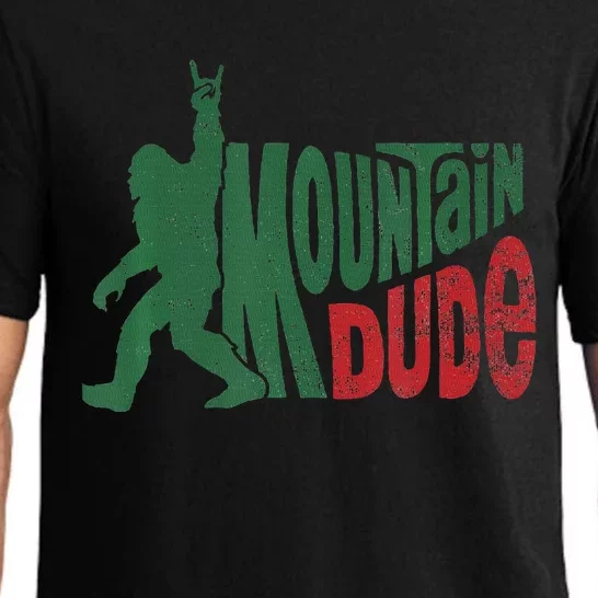 Mountain Dude Bigfoot Hiking Humor Pajama Set