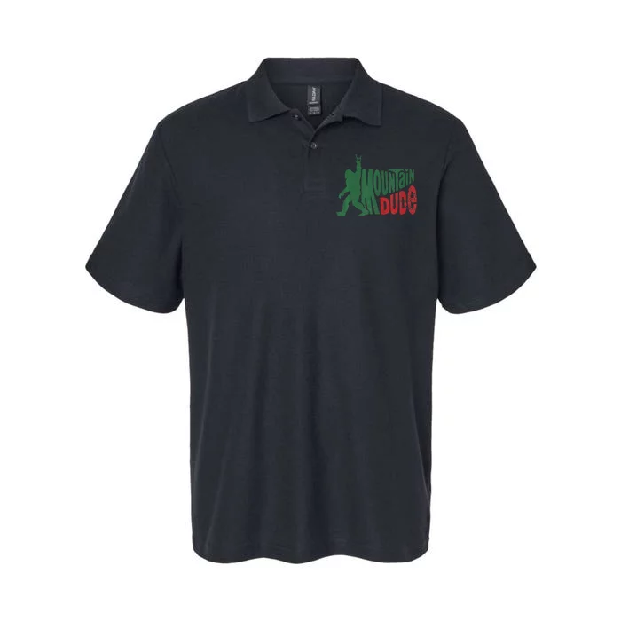 Mountain Dude Bigfoot Hiking Humor Softstyle Adult Sport Polo