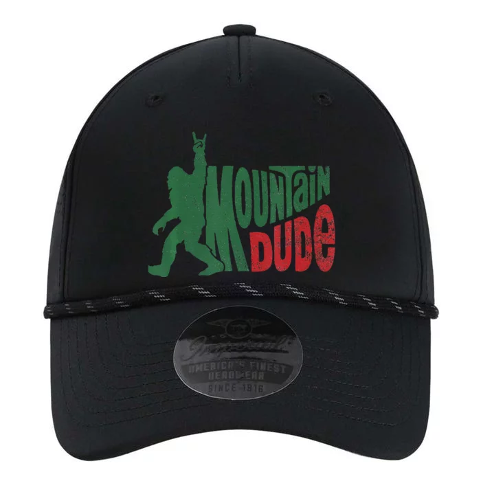 Mountain Dude Bigfoot Hiking Humor Performance The Dyno Cap