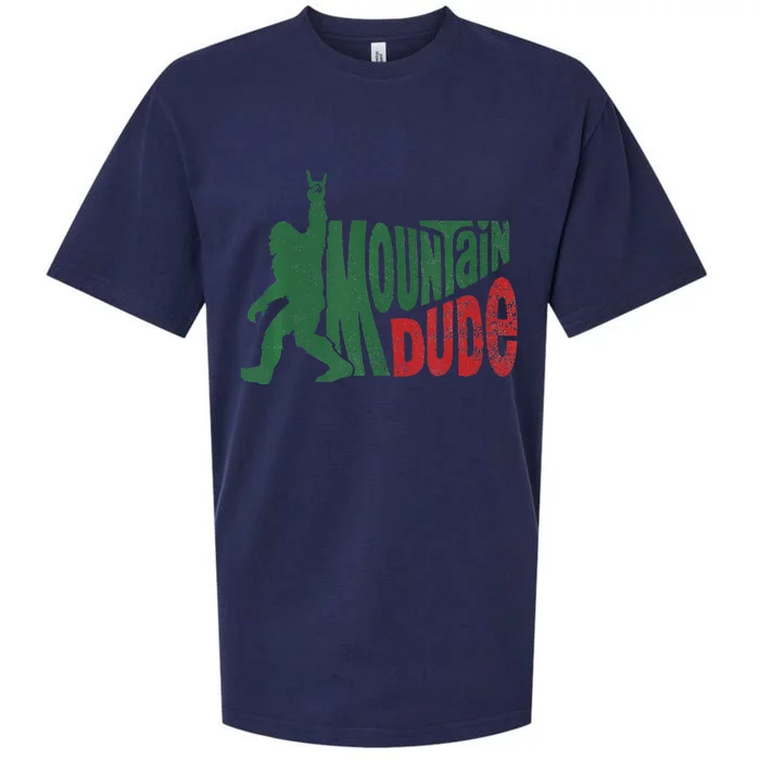 Mountain Dude Bigfoot Hiking Humor Sueded Cloud Jersey T-Shirt