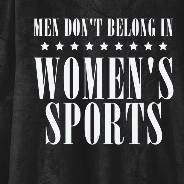 Man Dont Belong In Woman Sports Hooded Wearable Blanket