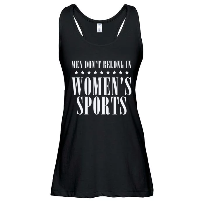 Man Dont Belong In Woman Sports Ladies Essential Flowy Tank