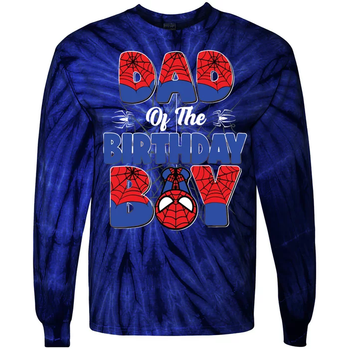 Matching Dad Birthday Boy Tie-Dye Long Sleeve Shirt