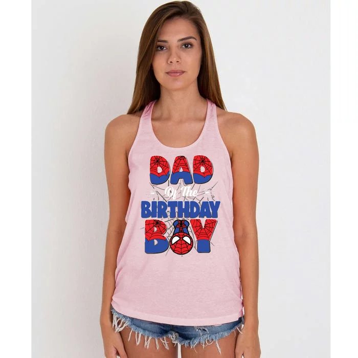 Matching Dad Birthday Boy Women's Knotted Racerback Tank