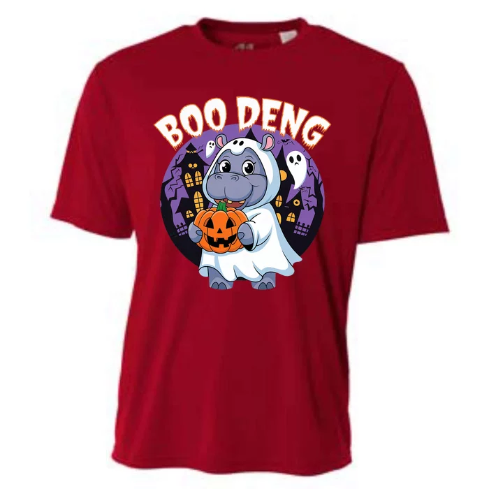 Moo Deng Baby Hippo Boo Deng Long For Halloween Moo Deng Cooling Performance Crew T-Shirt