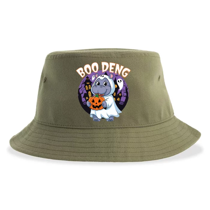 Moo Deng Baby Hippo Boo Deng Long For Halloween Moo Deng Sustainable Bucket Hat