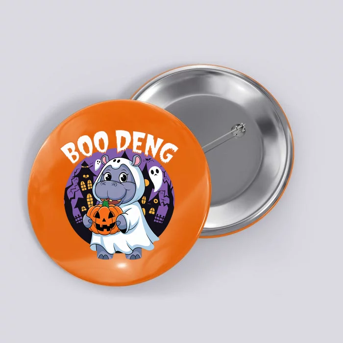 Moo Deng Baby Hippo Boo Deng Long For Halloween Moo Deng Button