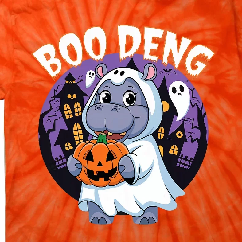 Moo Deng Baby Hippo Boo Deng Long For Halloween Moo Deng Tie-Dye T-Shirt