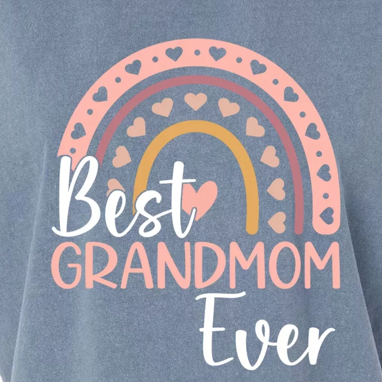 MotherS Day Best Grandmom Ever Cute Boho Rainbow Grandmom Cute Gift Garment-Dyed Women's Muscle Tee