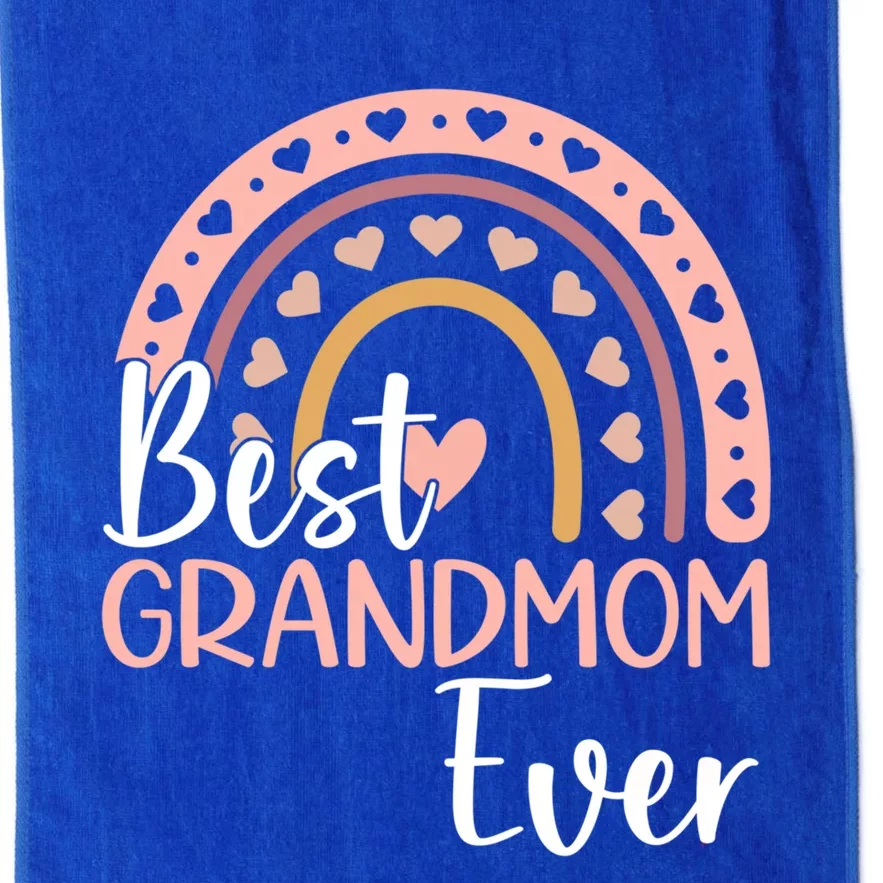 MotherS Day Best Grandmom Ever Cute Boho Rainbow Grandmom Cute Gift Platinum Collection Golf Towel