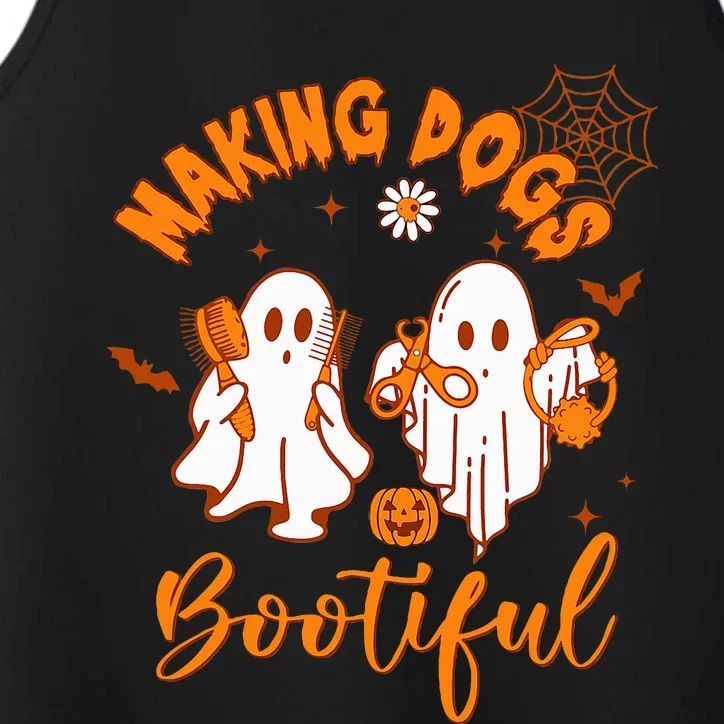 Making Dogs Bootiful Funny Halloween Dog Grooming Groomer Performance Tank