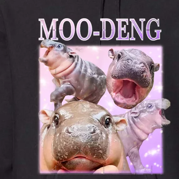 Moo Deng Baby Hippo Premium Hoodie