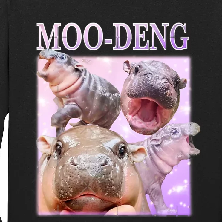 Moo Deng Baby Hippo Tall Long Sleeve T-Shirt