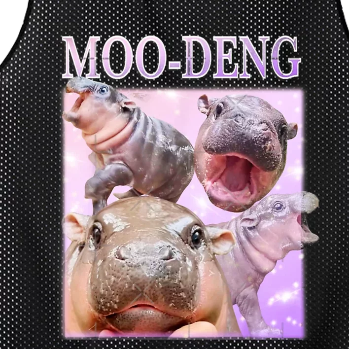 Moo Deng Baby Hippo Mesh Reversible Basketball Jersey Tank