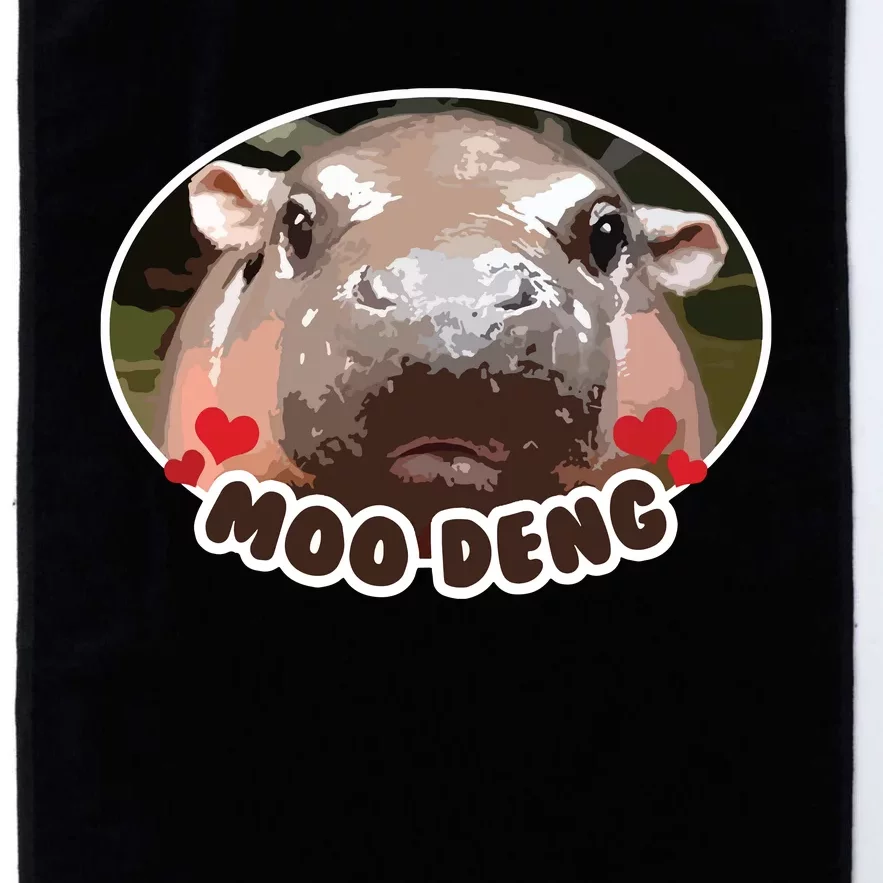 Moo Deng Bouncy Pig In Thai Picture The Cute Baby Hippo Platinum Collection Golf Towel