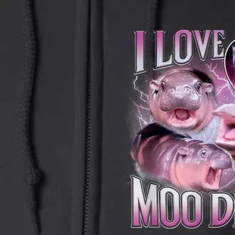 Moo Deng Baby Hippo Full Zip Hoodie