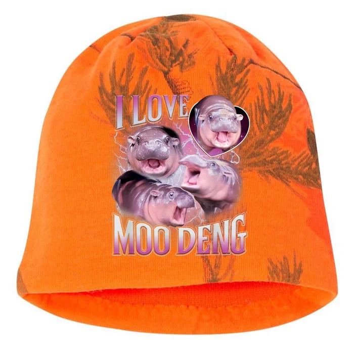 Moo Deng Baby Hippo Kati - Camo Knit Beanie