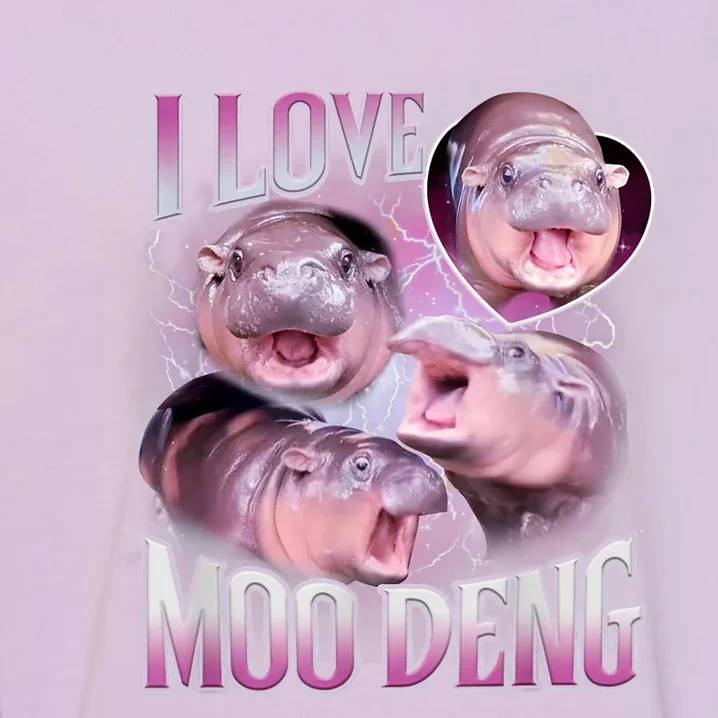 Moo Deng Baby Hippo Garment-Dyed Sweatshirt