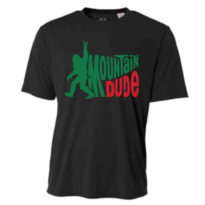 Mountain Dude Bigfoot Sasquatch Hiking Funny Cooling Performance Crew T-Shirt