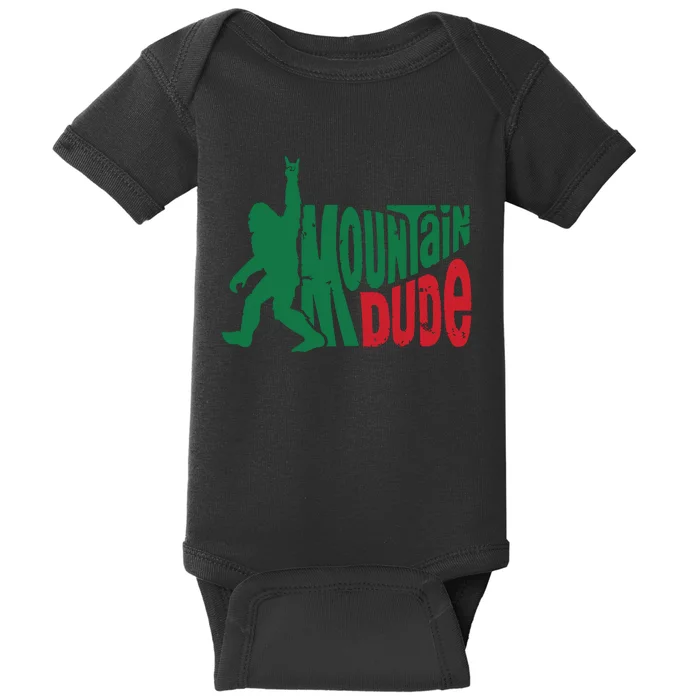 Mountain Dude Bigfoot Sasquatch Hiking Funny Baby Bodysuit