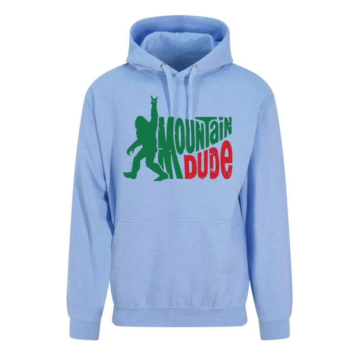 Mountain Dude Bigfoot Sasquatch Hiking Funny Unisex Surf Hoodie