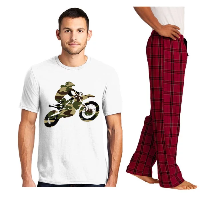 Motocross Dirt Bike Racing Shirts Camo Camouflage Pajama Set