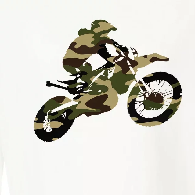 Motocross Dirt Bike Racing Shirts Camo Camouflage Cropped Pullover Crew