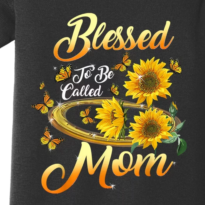 Mothers Day Blessed To Be Called Mom Sunflower Lovers Baby Bodysuit