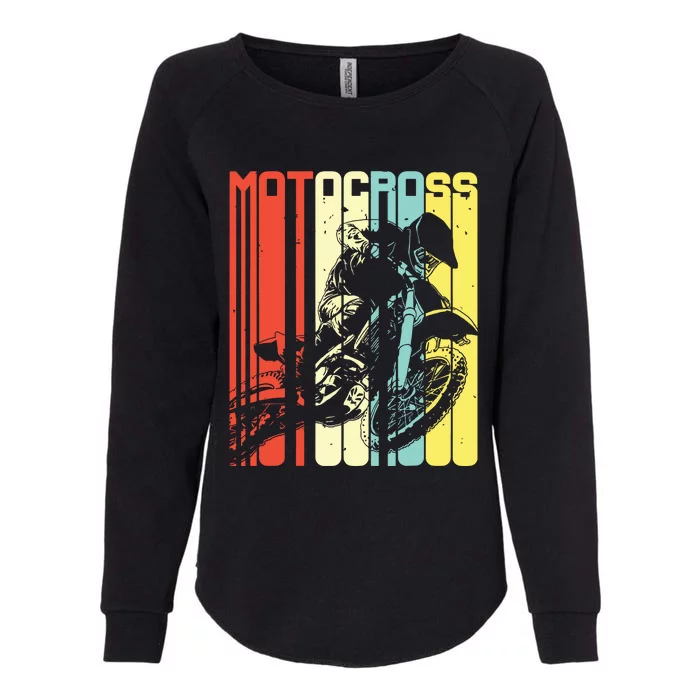 Motocross Dirt Bike Rider Retro Vintage Motorcycle Gifts Men Womens California Wash Sweatshirt