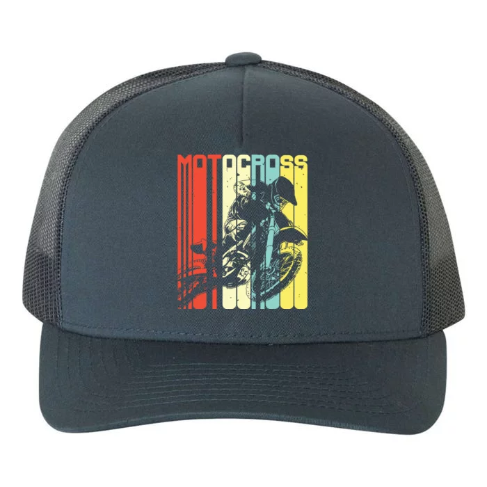 Motocross Dirt Bike Rider Retro Vintage Motorcycle Gifts Men Yupoong Adult 5-Panel Trucker Hat