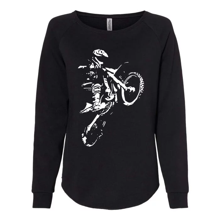 Motocross Dirt Bike Womens California Wash Sweatshirt