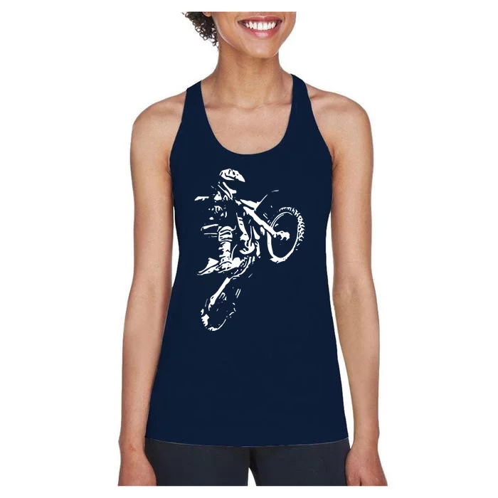 Motocross Dirt Bike Women's Racerback Tank