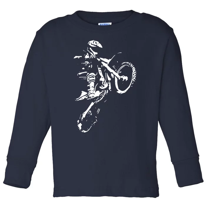 Motocross Dirt Bike Toddler Long Sleeve Shirt