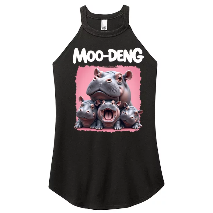 Moo Deng Baby Pygmy Hippos Thailand Women’s Perfect Tri Rocker Tank