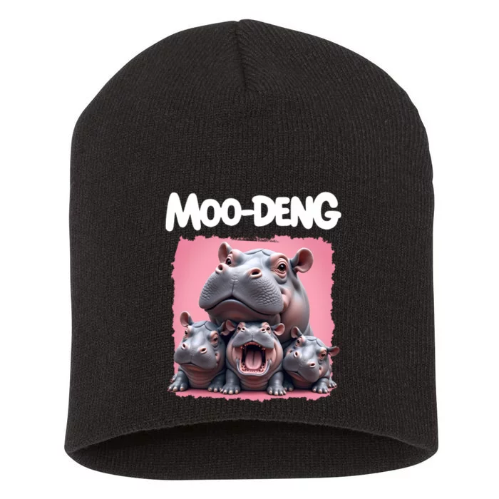 Moo Deng Baby Pygmy Hippos Thailand Short Acrylic Beanie