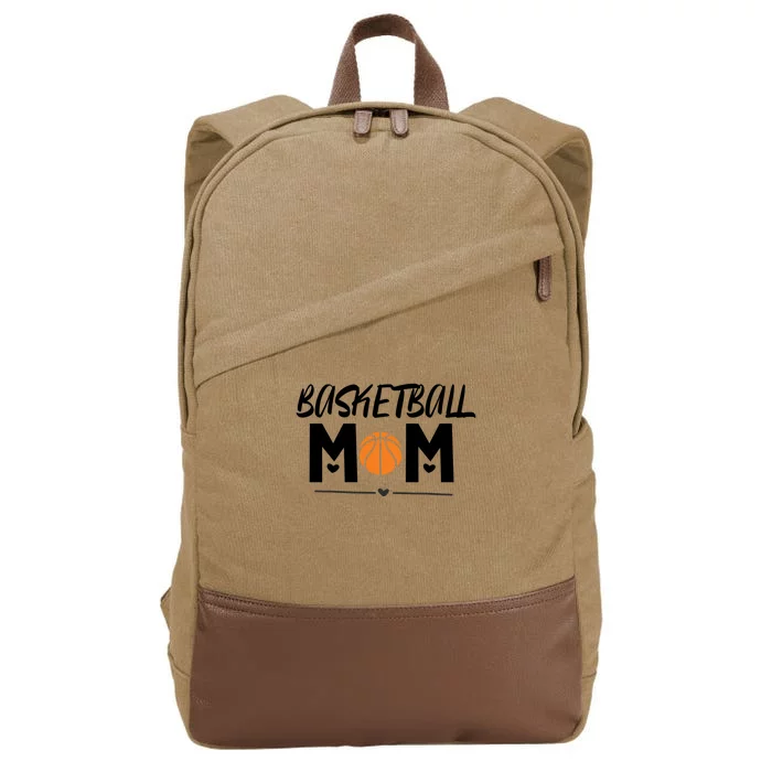 Mother's Day Basketball Mom Sport Fan Gift Cotton Canvas Backpack