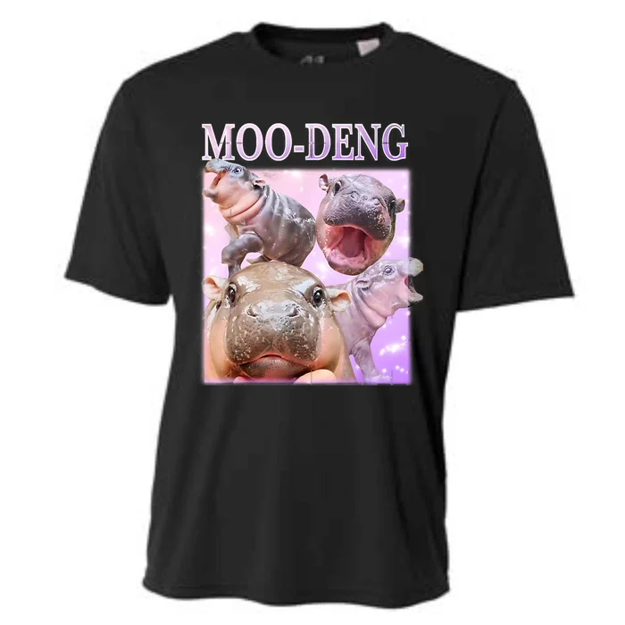 Moo Deng Baby Pygmy Hippos Thailand Cooling Performance Crew T-Shirt