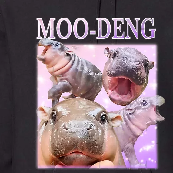 Moo Deng Baby Pygmy Hippos Thailand Premium Hoodie